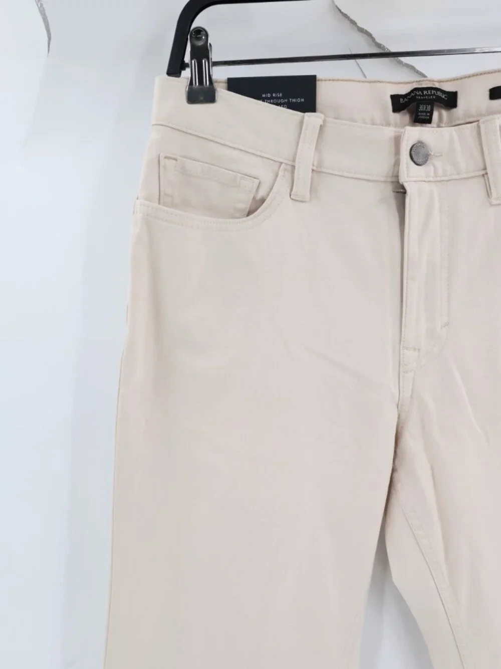 NWT Banana Republic Pants Mens 30 L29 Traveler Athletic Tapered Fit Mid Rise